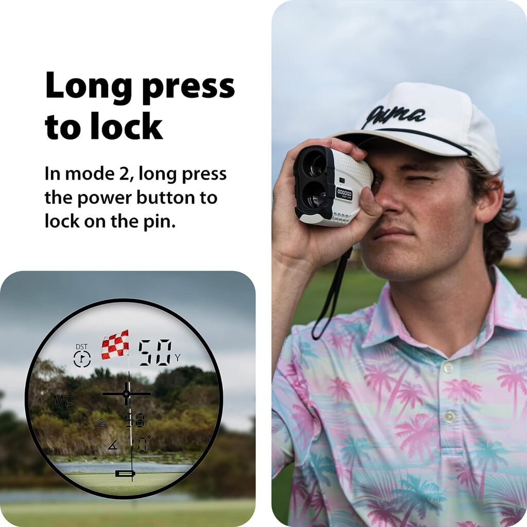 Gogogo Sport Vpro Laser Rangefinder for Golf  Hunting Range Finder Distance Measuring with High-Precision Flag Pole Locking Vibration Function Slope Mode Continuous Scan